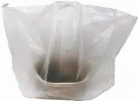 White Carry Out Shopping Bag with Die Cut Handle