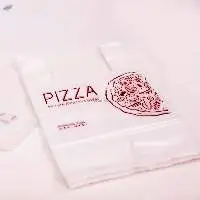 Pizza T Shirt Handle Shopping Plastic Bag