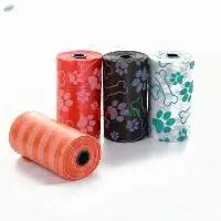 Colorful Printed Pet Waste Bags Roll