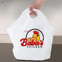 Carry Out Wave Top Plastic Shopping Bag