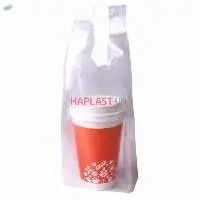 Portable Drink Takeaway Plastic Carrier Bag