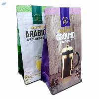 Aluminum Foil 8 Side Seal Flat Bottom Coffee Bag