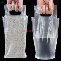 Clear Handle Take-Out Cup Holder Plastic Bags