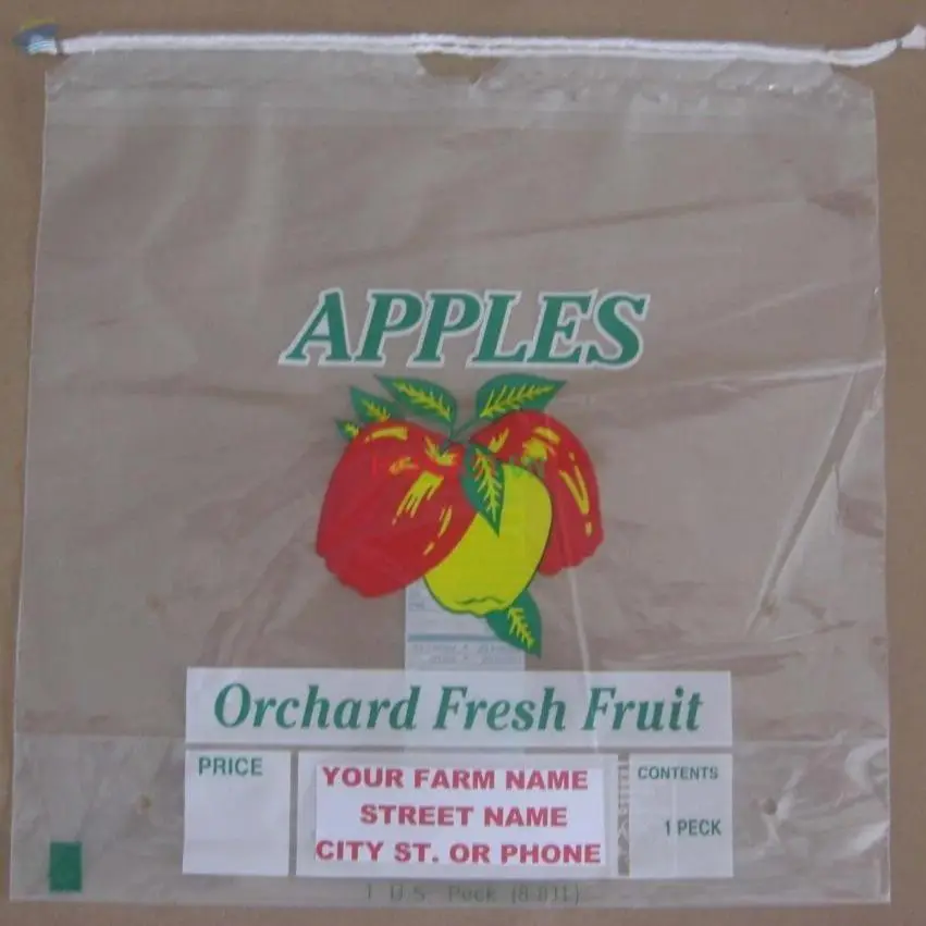 Vented Drawcord Apple Bags