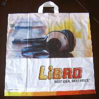 Custom Printed Soft Loop Handle Plastic Bag