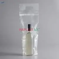 One-time Adhesive Seal Die Cut Handle Wine Bag