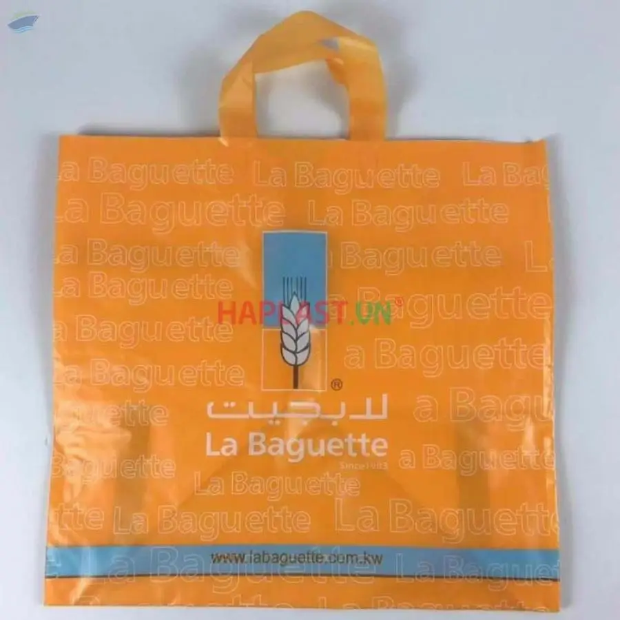 Custom Logo Square Bottom Plastic Shopping Bags