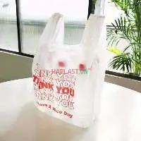 Custom Print Biodegradable Thank You T-shirt Bag