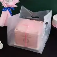 Die Cut Plastic Shopping Bag For Cake
