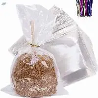 OPP Flat Plastic Treat Bags with Twist Tie