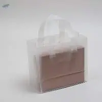 Clear Frosted Plastic Soft Loop Shopping Bags