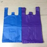Plain Colored T-shirt Handle Plastic Bags
