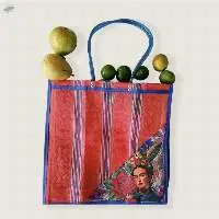 Mexican Tri Frida Plastic Tote Purse 15x15 in