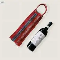Wine Bottle Mexican Plastic Tote 14 x 4.5 in