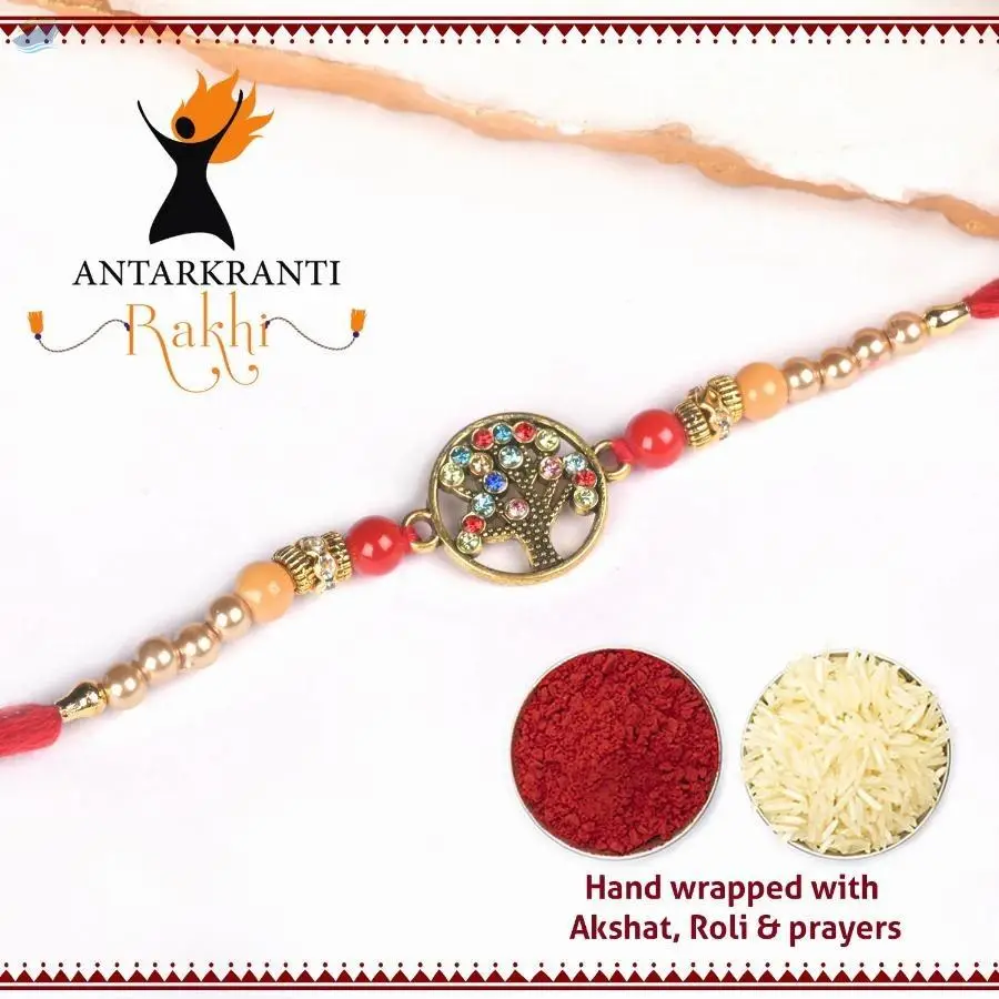 Metalic Wish Tree Rakhi