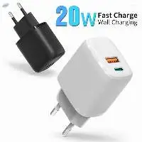 Pd 20W Dual USB C Adapter Travel Wall Charger