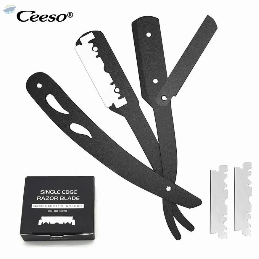 Barber Straight Razor With 100 Packs Blades