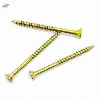 Sharp pointed oil yellow wood screws
