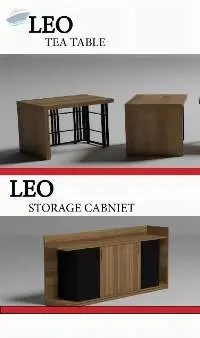 Leo Tea Table Storage Cabinet