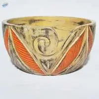 Coloured Wooden Yarn Bowl