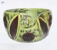 Coloured Wooden Yarn Bowl