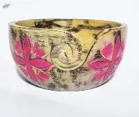 Coloured Wooden Yarn Bowl
