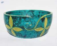 Coloured Wooden Yarn Bowl