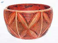 Coloured Wooden Yarn Bowl