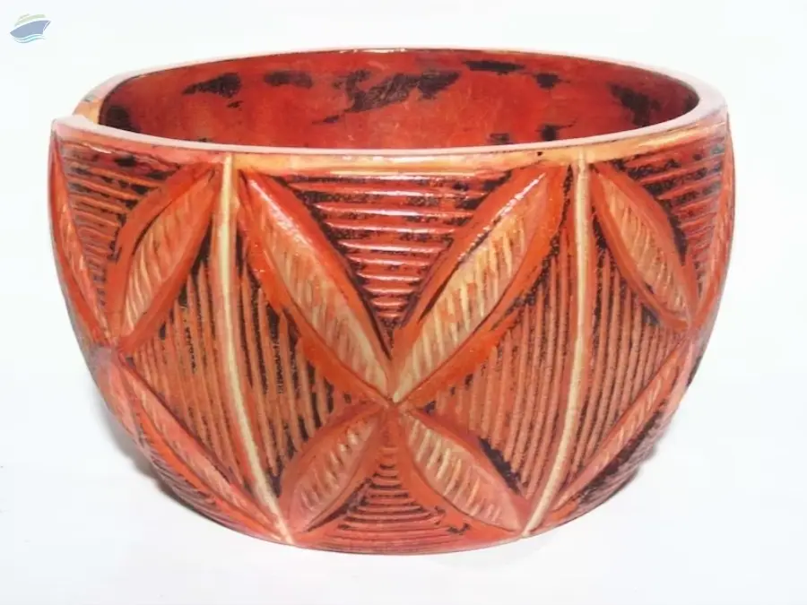 Coloured Wooden Yarn Bowl
