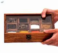 Sheesham Wooden Spice Box