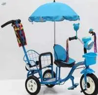 Three Wheels Kids Double Seat Tricycle