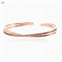 Russian Sparkle Trio Clasp Cuff Bangle Bracelet