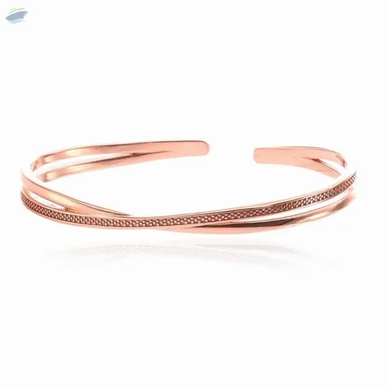 Russian Sparkle Trio Clasp Cuff Bangle Bracelet