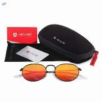 Color Burst Round Metal Polarized Sunglass