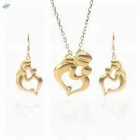 Mother's Love Pendant Necklace And Earrings Set
