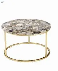 Metal Coffee Table With Marble Top