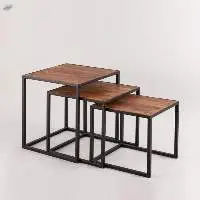 Wooden Square Coffee Table Sets Of 3