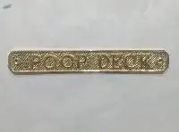 Brass Poop Deck Plaque