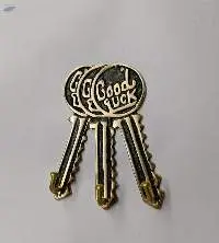 Brass Good Luck Key Hook, Metal Hook