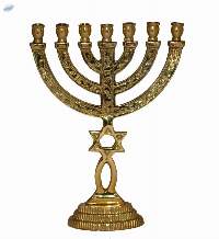 Brass Judaica Menorah  