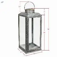 Metal Lantern With Clear Glass 