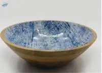 Mango Wood Bowl With Decaling Print