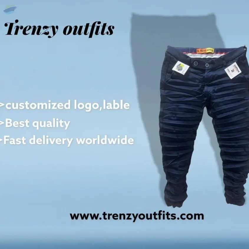 Double Button Blue Trouser