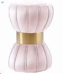 Pink Hour Glass Pouf