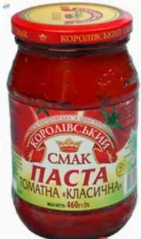 Tomato Past, 25%. Packing Glass Jar 460 Gr