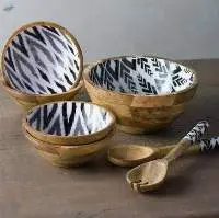 Wooden Bowl & Spoon