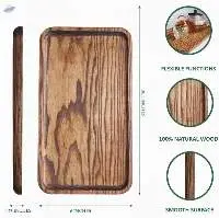 Rectangle Plate Wood - Walnut Plate for Kitchen