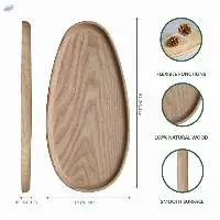 Oval Plate Wood - Ash Plate for Kitchen