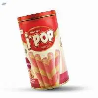 Tin Tin IPOP Wafer Stick Strawberry 380 gr