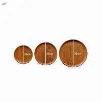 Hot Products Round Wooden Plates from Indonesia
